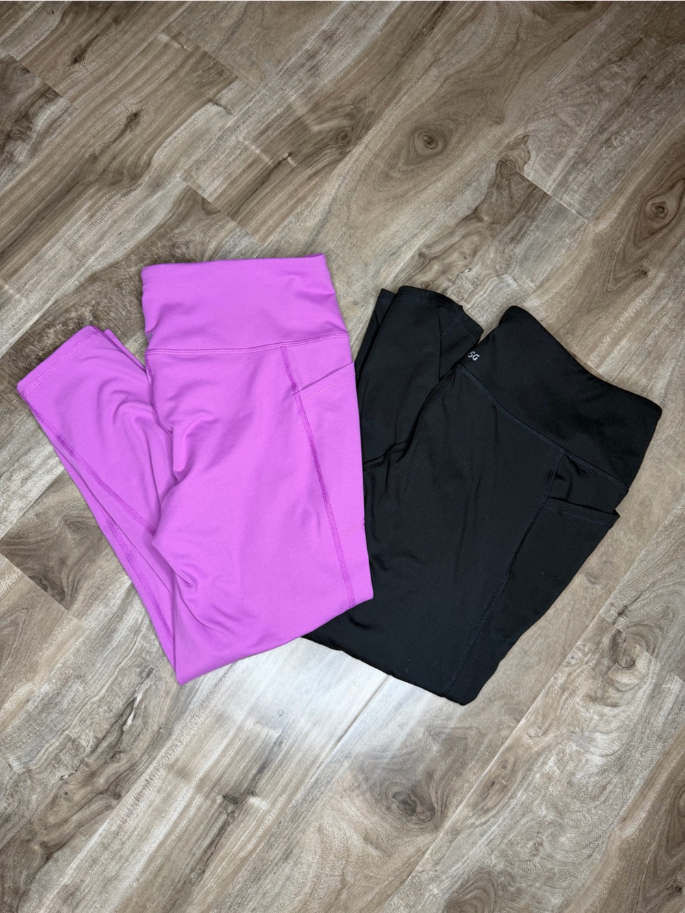 DSG Women’s Leggings XL 2 Pair Bundle Black & Magenta High Rise Athletic